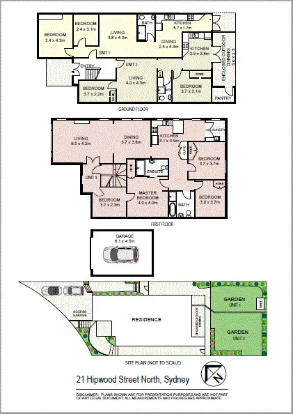 Floorplan of Homely block of units listing, 21 Hipwood Street, North Sydney NSW 2060