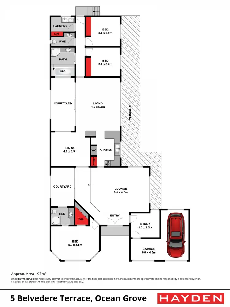 Floorplan of Homely house listing, 5 Belvedere Terrace, Ocean Grove VIC 3226