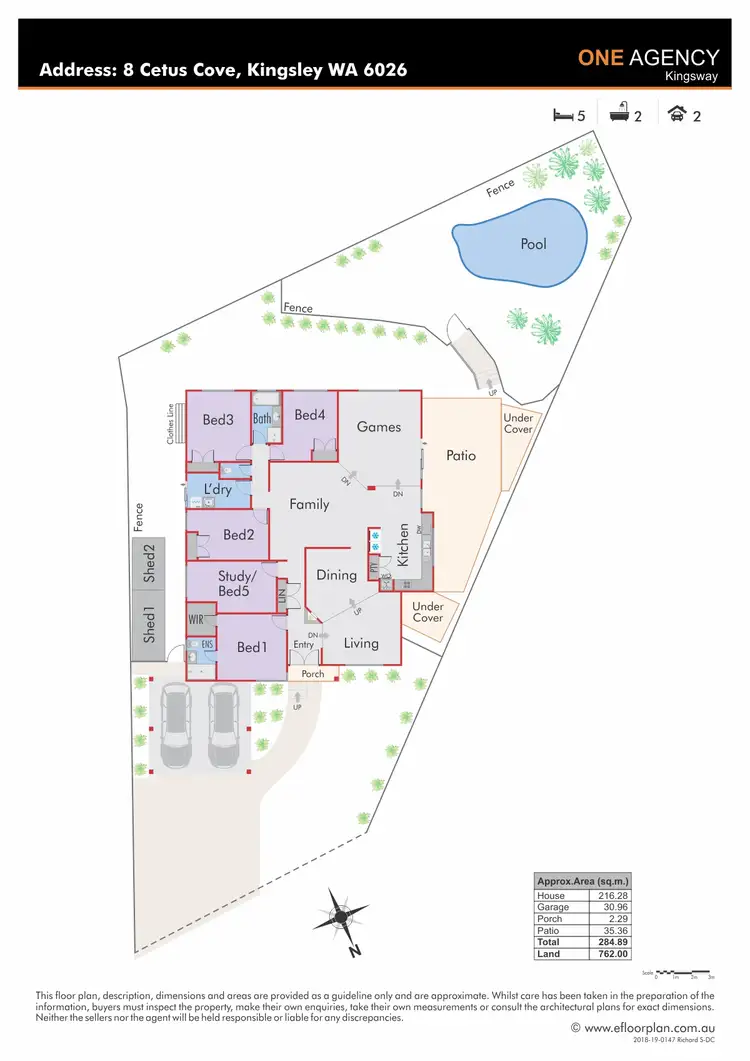 Floorplan of Homely house listing, 8 Cetus Cove, Kingsley WA 6026