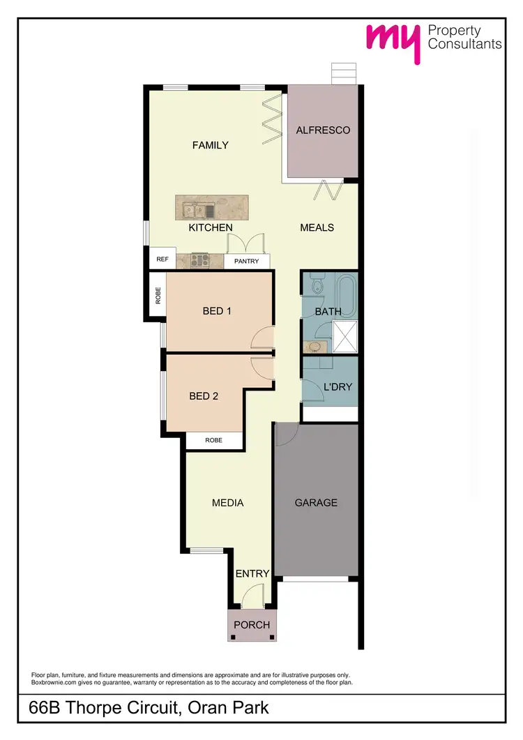 Floorplan of Homely house listing, 66B Thorpe  Circuit, Oran Park NSW 2570