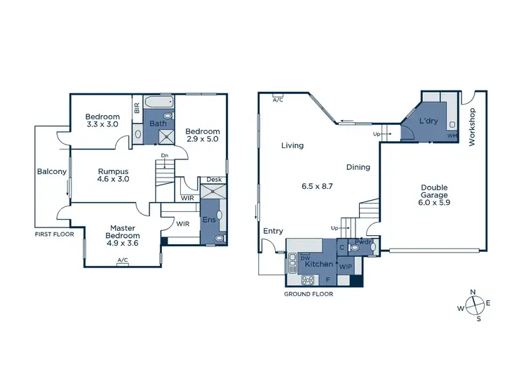 Floorplan of Homely townhouse listing, 1/299 Springvale Road, Forest Hill VIC 3131