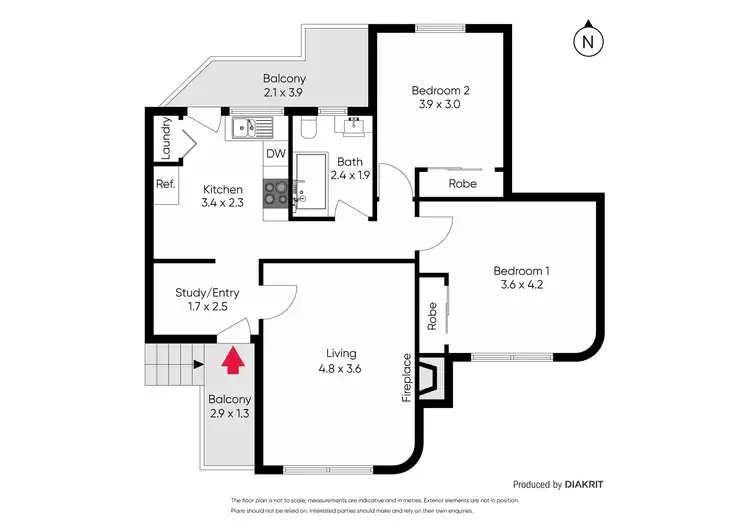 Floorplan of Homely apartment listing, 10/176 Barkly Street, St Kilda VIC 3182