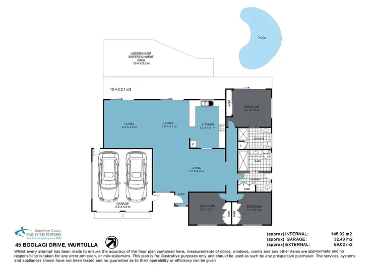 Floorplan of Homely house listing, 45 Boolagi Drive, Wurtulla QLD 4575