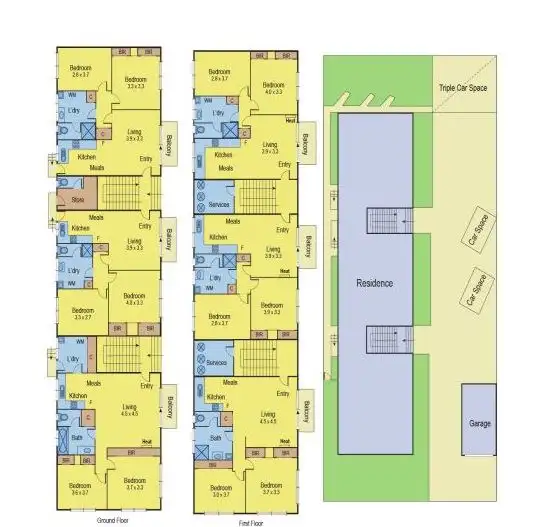 Floorplan of Homely block of units listing, 1-6/72 Bellerine Street, Geelong VIC 3220