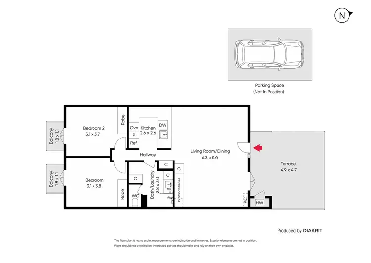 Floorplan of Homely apartment listing, 8/106 Southbank Boulevard, Southbank VIC 3006