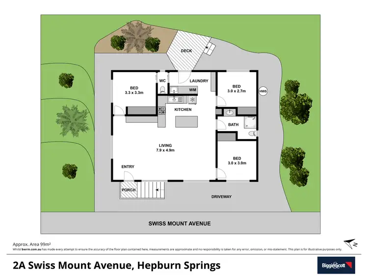 Floorplan of Homely house listing, 2A Swiss Mount Avenue, Hepburn Springs VIC 3461