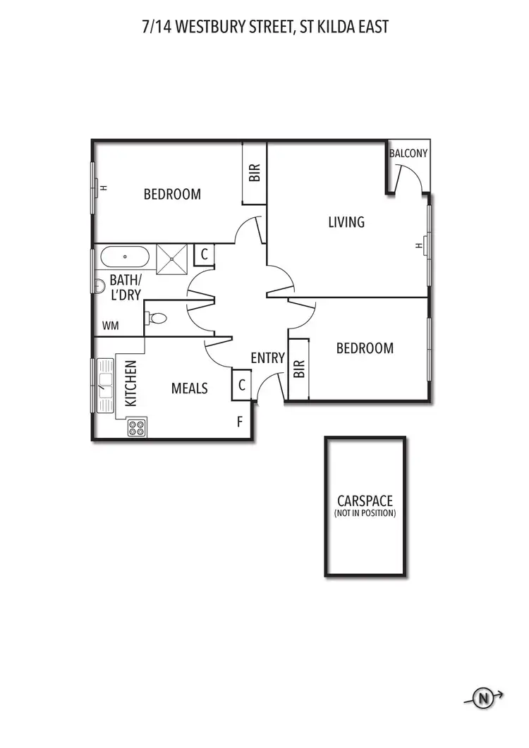Floorplan of Homely apartment listing, 7/14 Westbury Street, St Kilda East VIC 3183