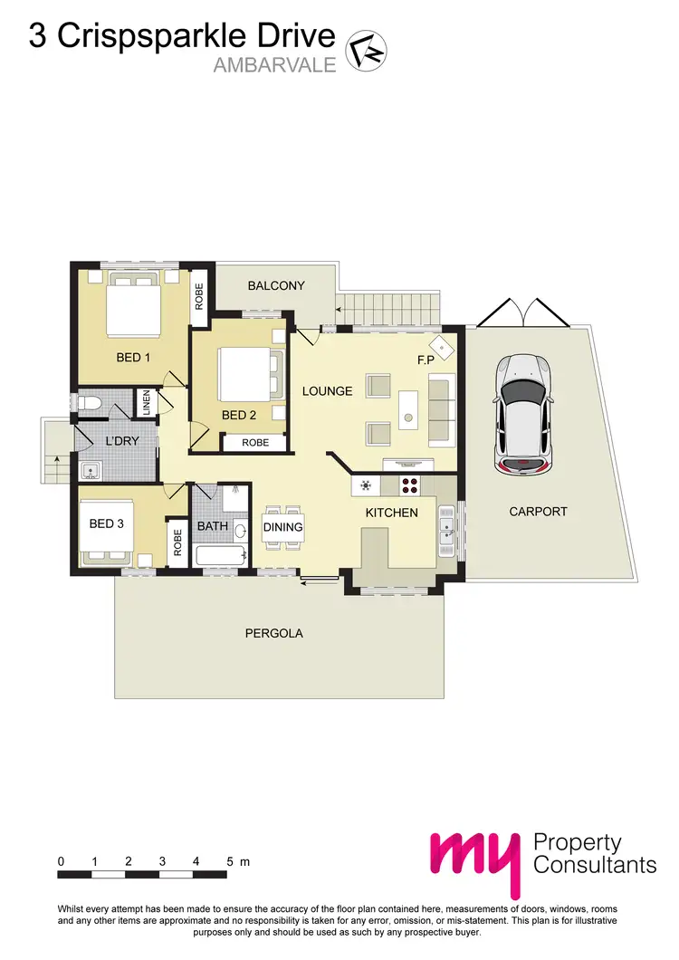 Floorplan of Homely house listing, 13 Crispsparkle Drive, Ambarvale NSW 2560