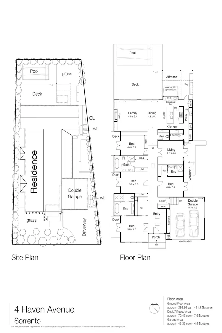 Floorplan of Homely house listing, 4 Haven Avenue, Sorrento VIC 3943