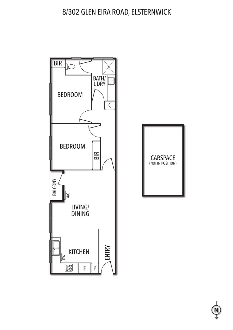 Floorplan of Homely apartment listing, 8/302 Glen Eira Road, Elsternwick VIC 3185