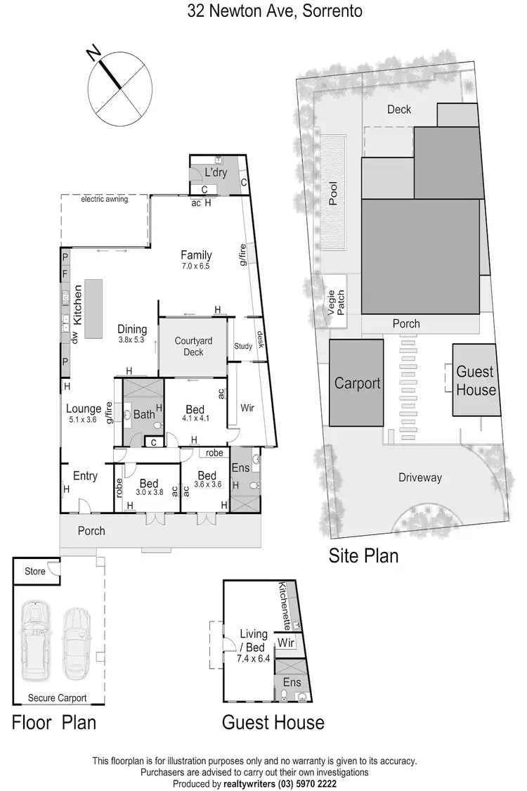 Floorplan of Homely house listing, 32 Newton Avenue, Sorrento VIC 3943