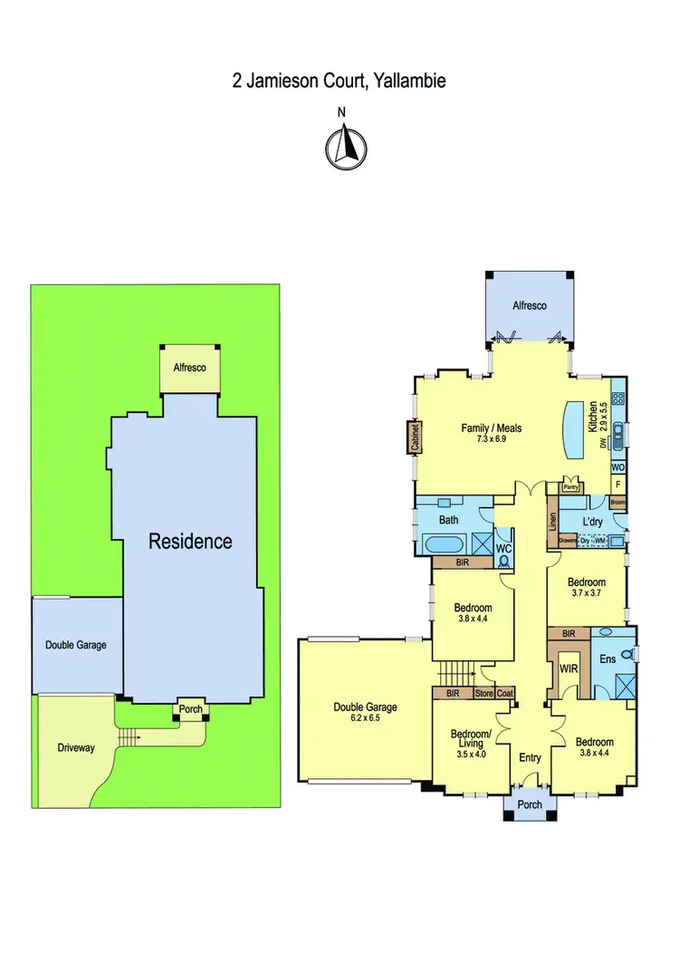 Floorplan of Homely house listing, 2 Jamieson Court, Yallambie VIC 3085