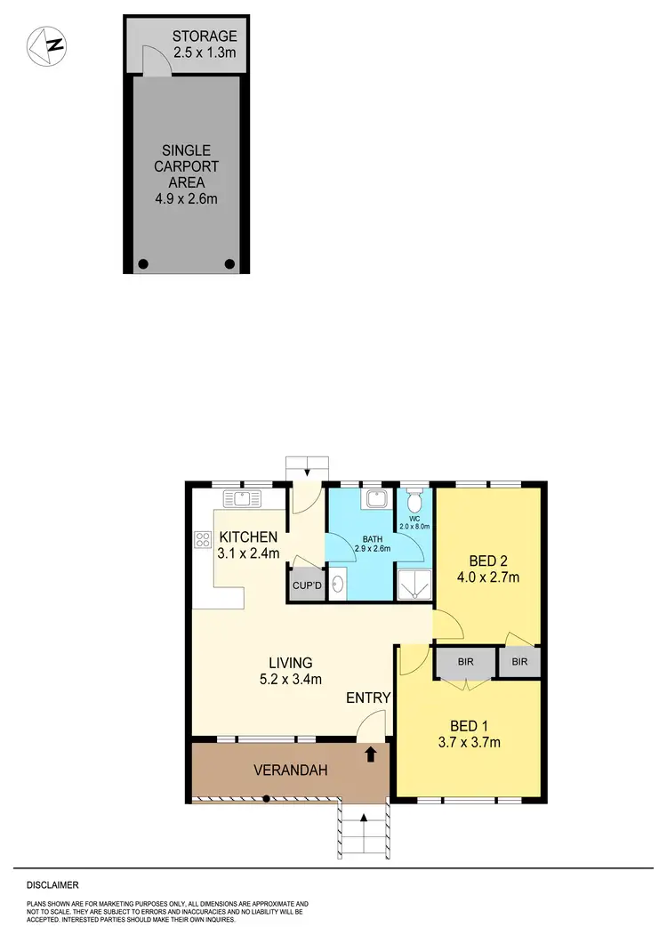 Floorplan of Homely unit listing, 2/512 York Street, Ballarat East VIC 3350