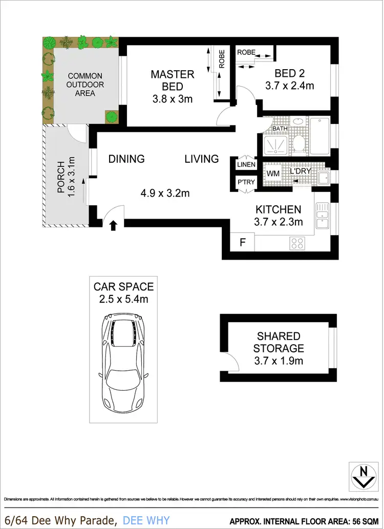 Floorplan of Homely apartment listing, 6/64 Dee Why Parade, Dee Why NSW 2099