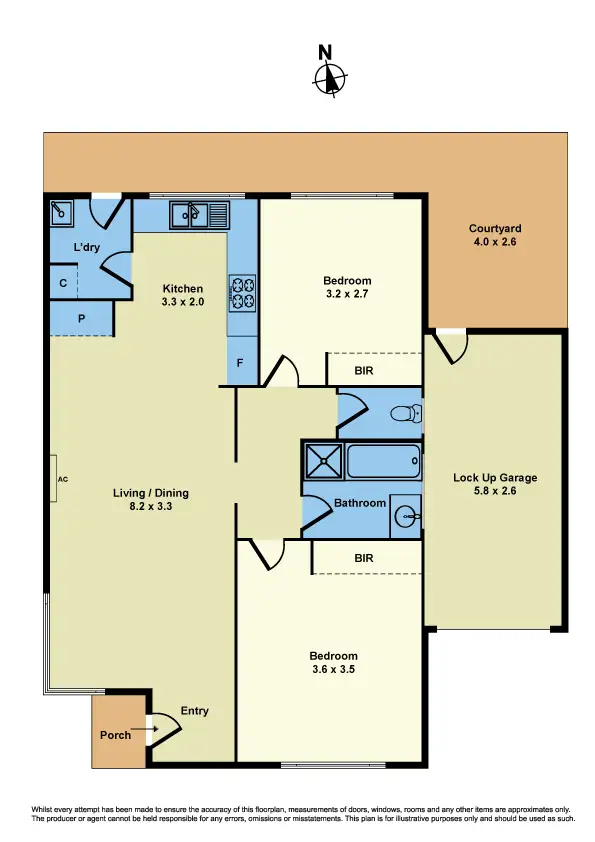 Floorplan of Homely unit listing, 2/15 Greene Street, South Kingsville VIC 3015