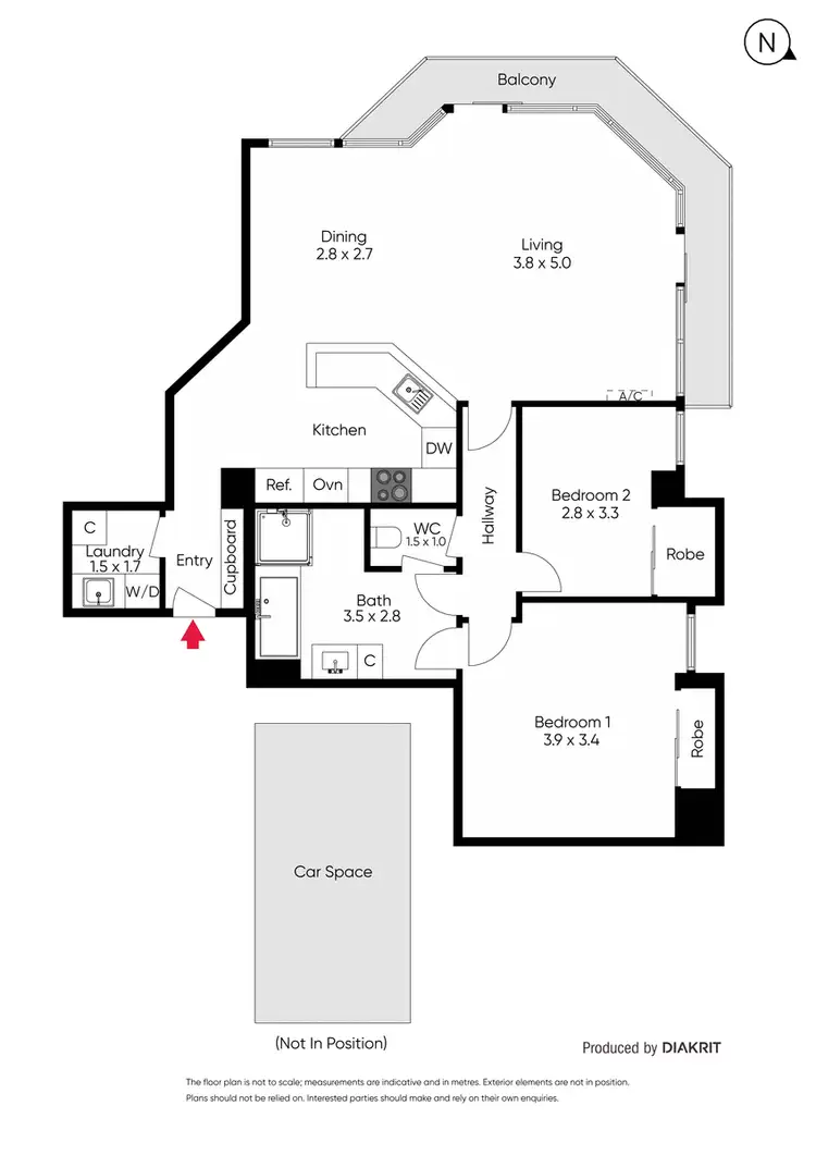 Floorplan of Homely apartment listing, 60/431 St Kilda Road, Melbourne VIC 3004