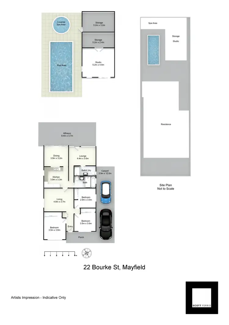 Floorplan of Homely house listing, 22 Bourke Street, Mayfield NSW 2304