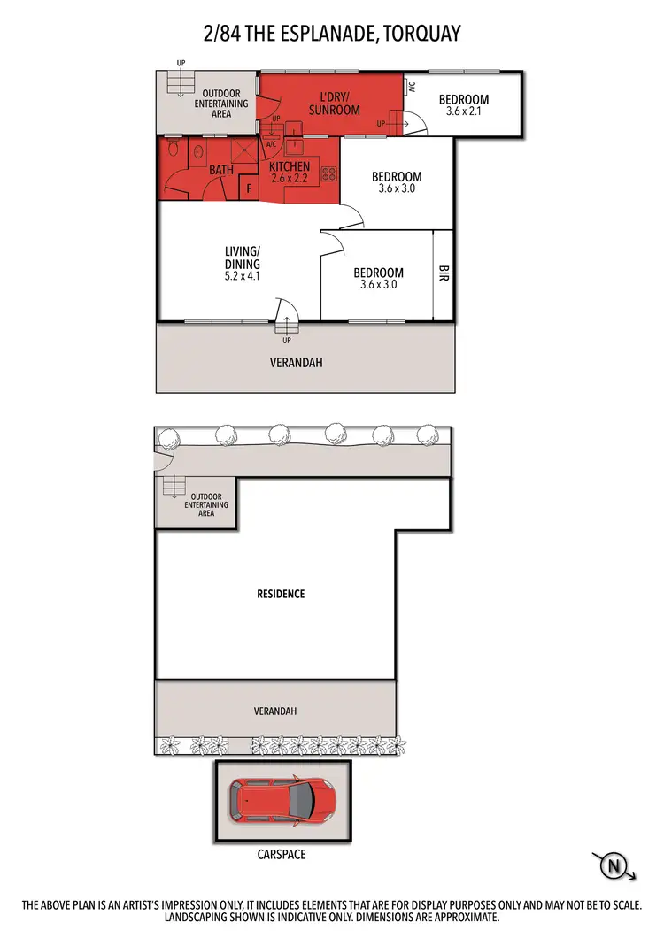 Floorplan of Homely unit listing, 2/84 The Esplanade, Torquay VIC 3228