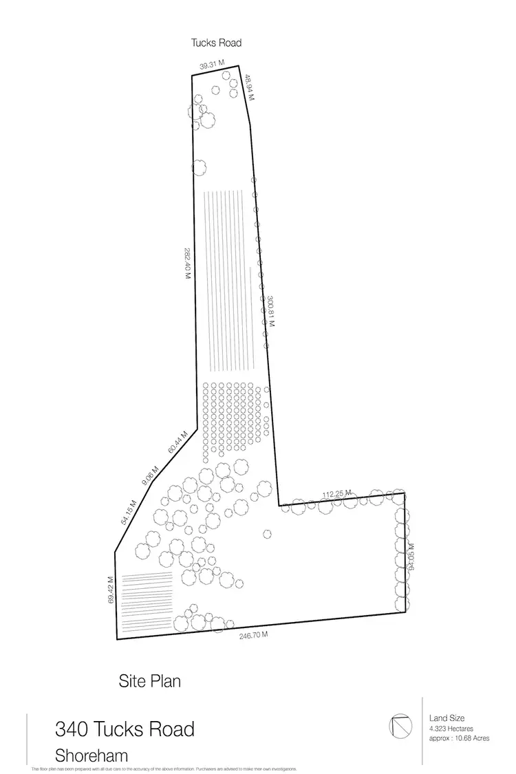 Floorplan of Homely land listing, 340 Tucks Road, Shoreham VIC 3916