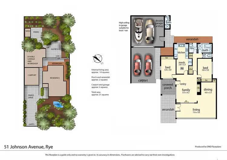 Floorplan of Homely house listing, 51 Johnson Avenue, Rye VIC 3941