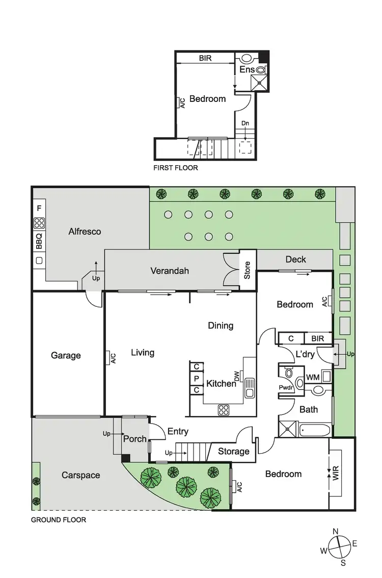 Floorplan of Homely townhouse listing, 2/695 South Road, Bentleigh East VIC 3165