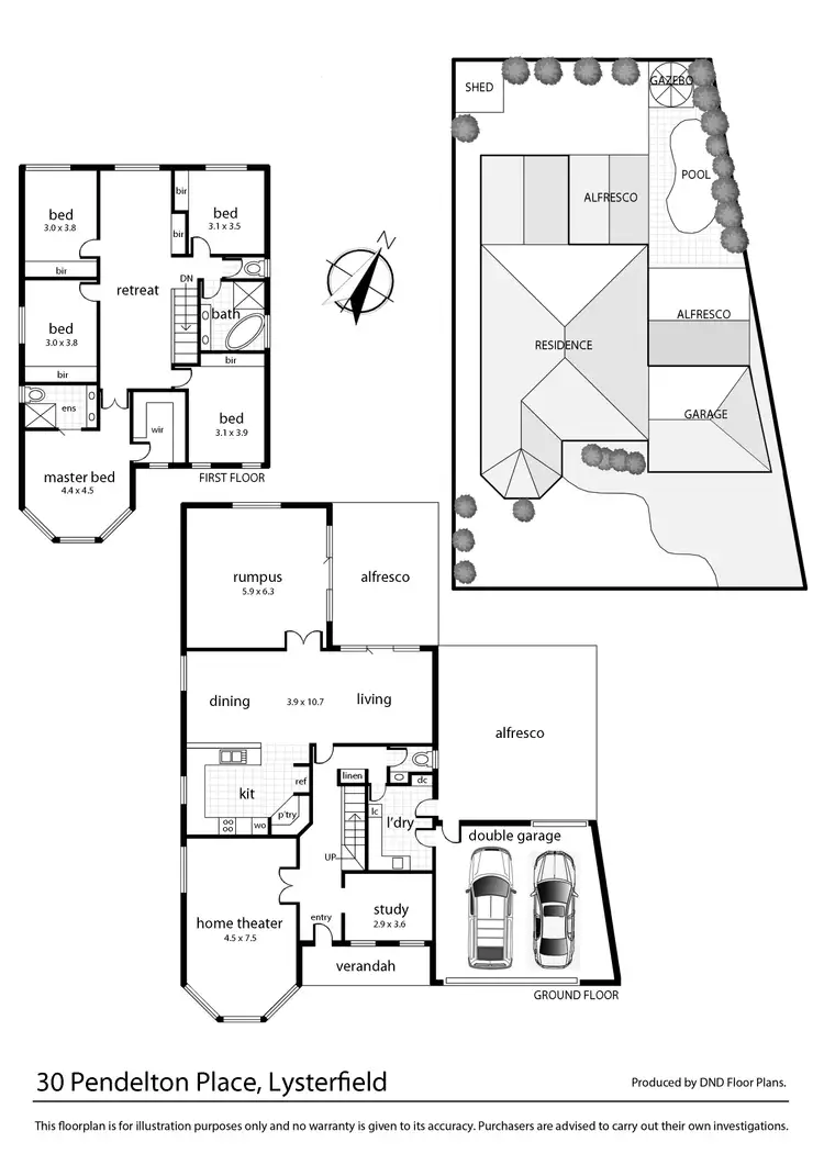 Floorplan of Homely house listing, 30 Pendelton Place, Lysterfield VIC 3156