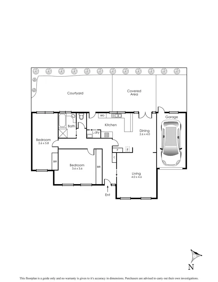 Floorplan of Homely unit listing, 2/117 New Street, Brighton VIC 3186