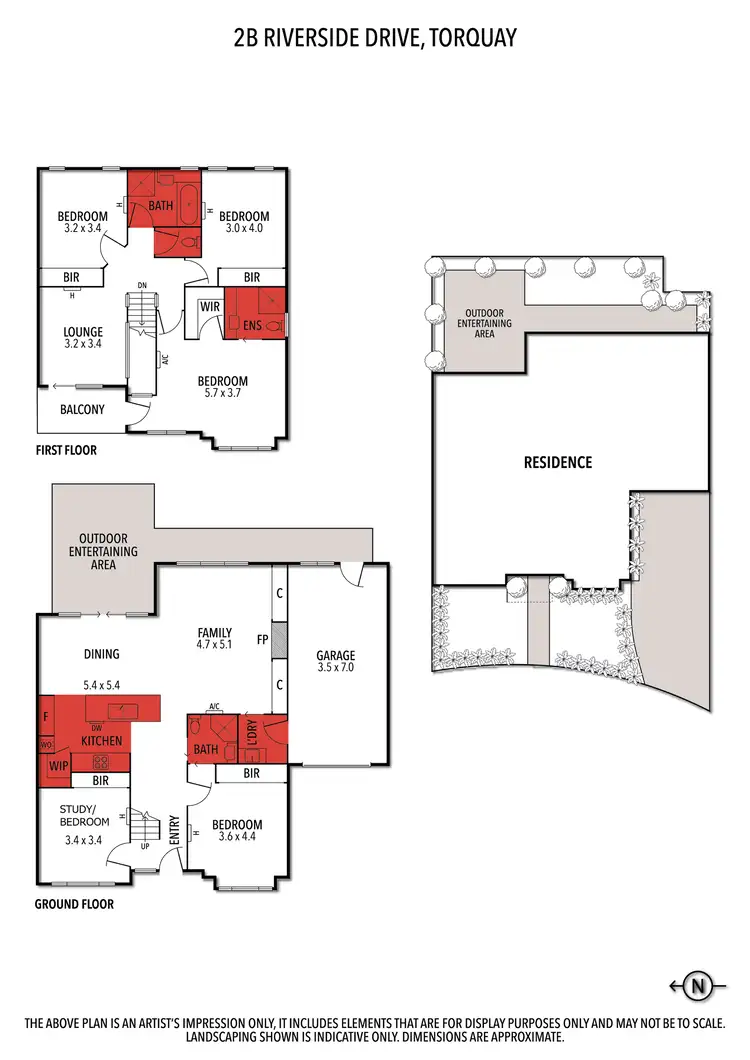 Floorplan of Homely townhouse listing, 2B Riverside Drive, Torquay VIC 3228