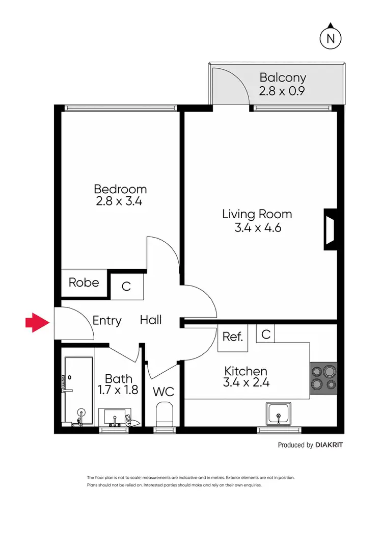 Floorplan of Homely apartment listing, 9/569 Orrong Road, Armadale VIC 3143