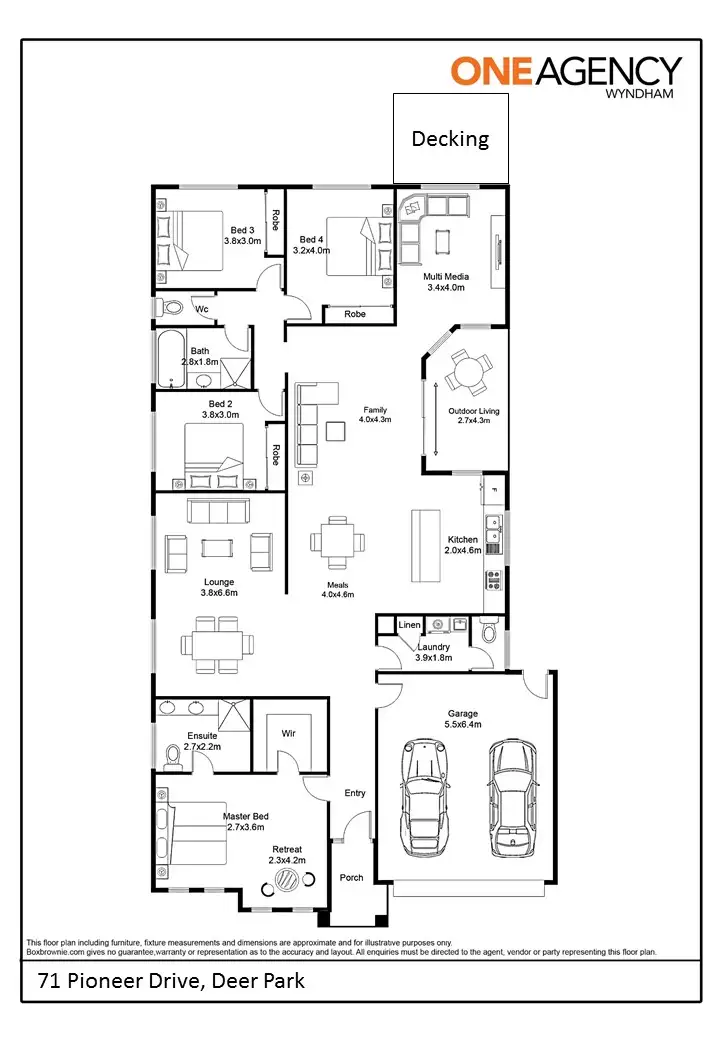 Floorplan of Homely house listing, 71 Pioneer Drive, Deer Park VIC 3023