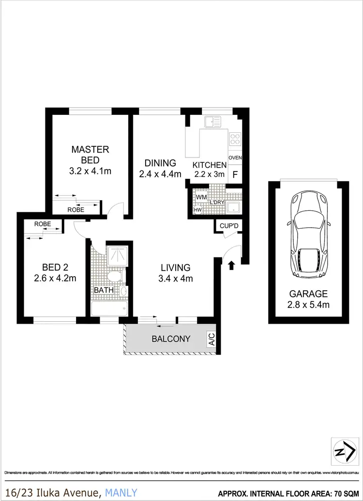 Floorplan of Homely apartment listing, 16/23 Iluka Avenue, Manly NSW 2095