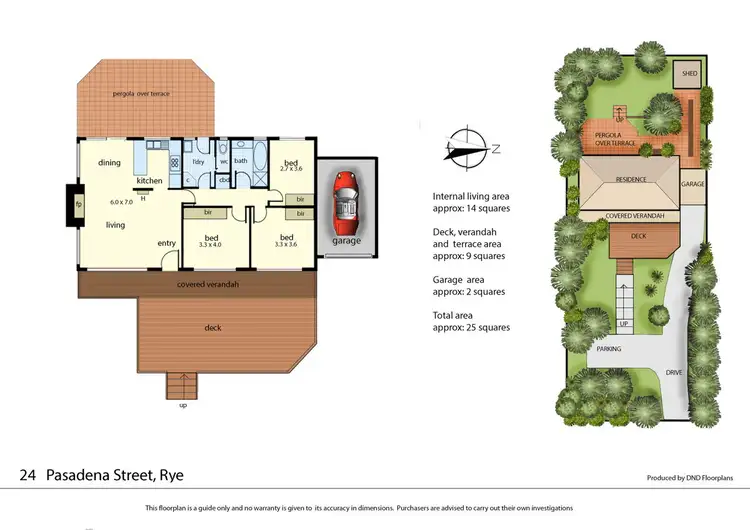 Floorplan of Homely house listing, 24 Pasadena Street, Rye VIC 3941
