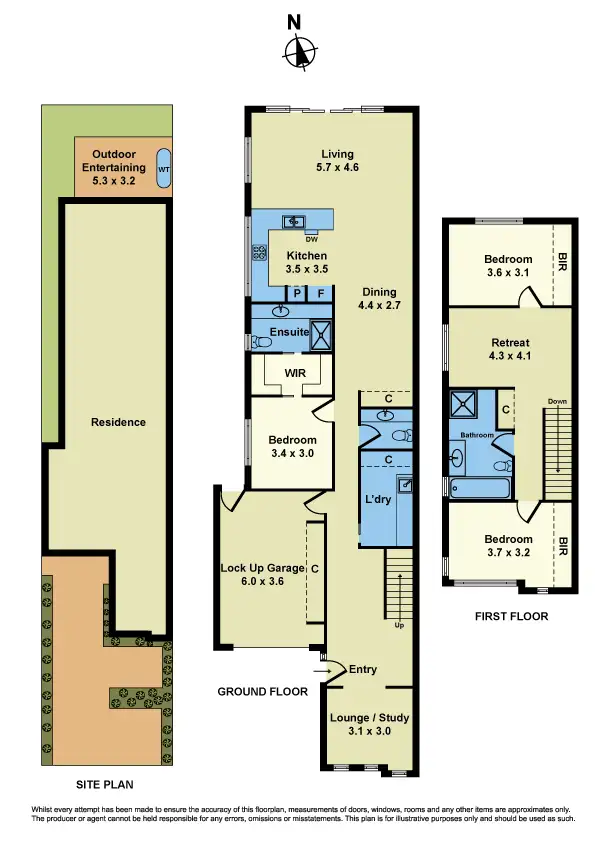 Floorplan of Homely townhouse listing, 44A Hearn Street, Altona North VIC 3025