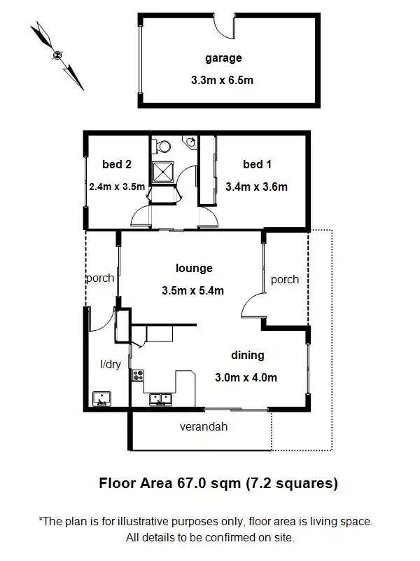 Floorplan of Homely unit listing, 2/2-4 Sophia Grove, Tecoma VIC 3160