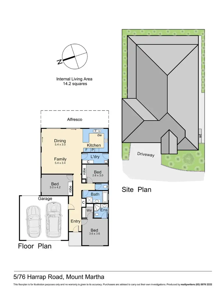 Floorplan of Homely unit listing, 5/76 Harrap Road, Mount Martha VIC 3934
