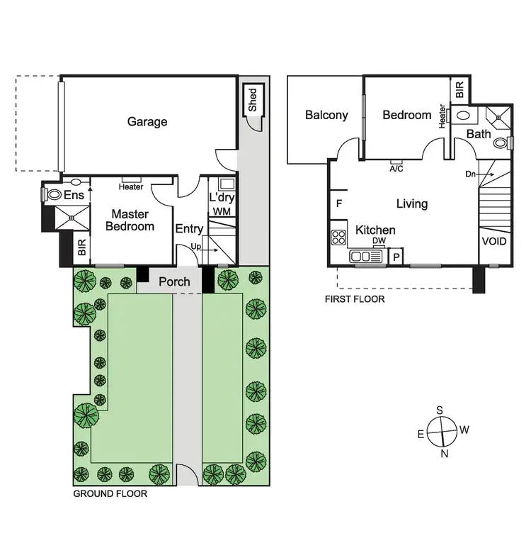 Floorplan of Homely townhouse listing, 1/151 Neerim Road, Glen Huntly VIC 3163