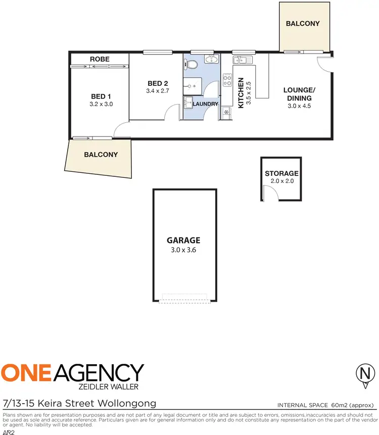 Floorplan of Homely unit listing, 7/13-15 Keira Street, Wollongong NSW 2500
