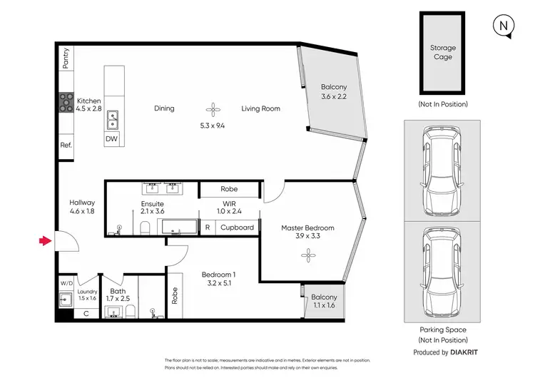 Floorplan of Homely apartment listing, 403/71 Rouse Street, Port Melbourne VIC 3207