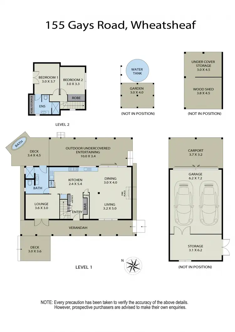 Floorplan of Homely house listing, 155 Gays Road, Wheatsheaf VIC 3461