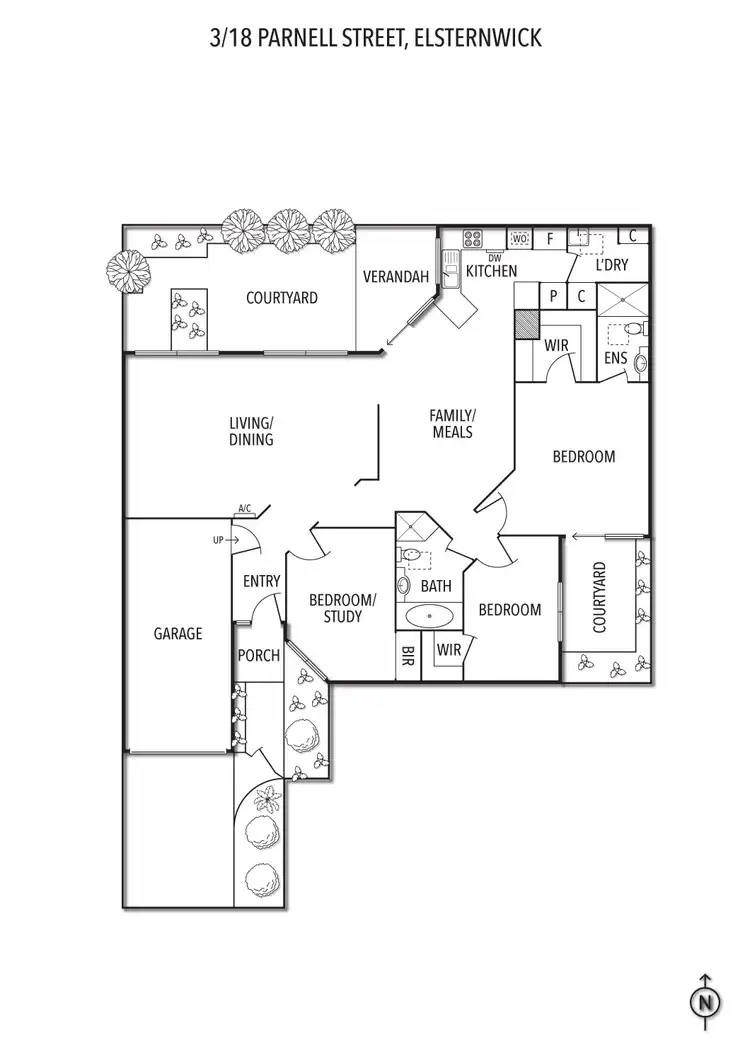 Floorplan of Homely unit listing, 3/18 Parnell Street, Elsternwick VIC 3185