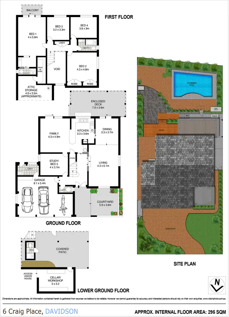Floorplan of Homely house listing, 6 Craig Place, Davidson NSW 2085