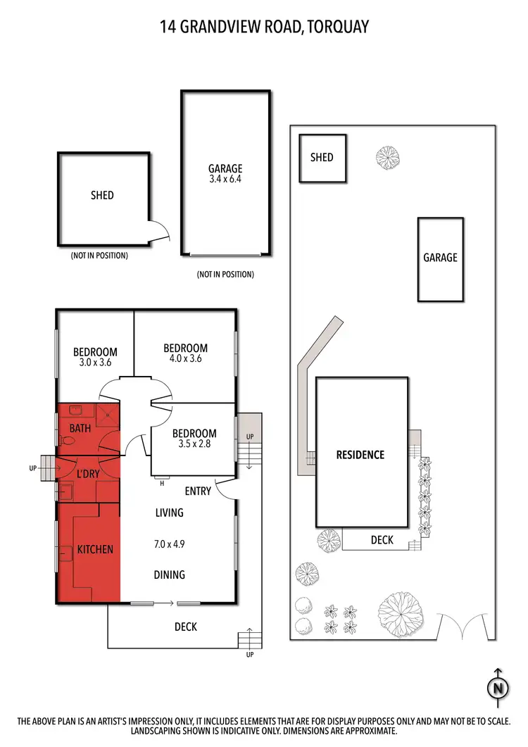 Floorplan of Homely house listing, 14 Grandview Road, Torquay VIC 3228