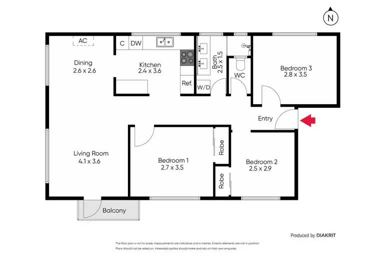 Floorplan of Homely apartment listing, 3/42 Alexandra Street, St Kilda East VIC 3183