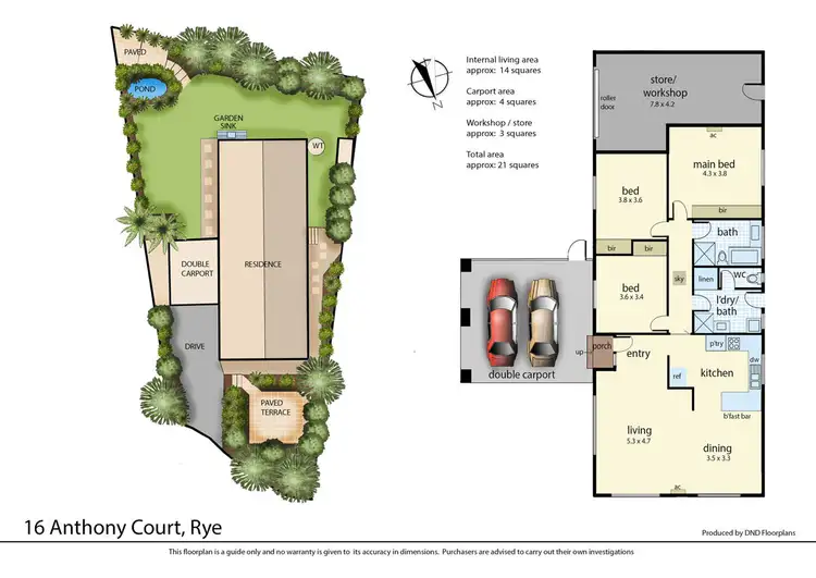 Floorplan of Homely house listing, 16 Anthony Court, Rye VIC 3941