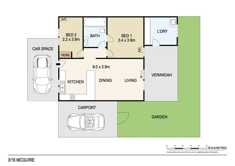 Floorplan of Homely unit listing, 3/16 Mcguire Circuit, Moulden NT 830