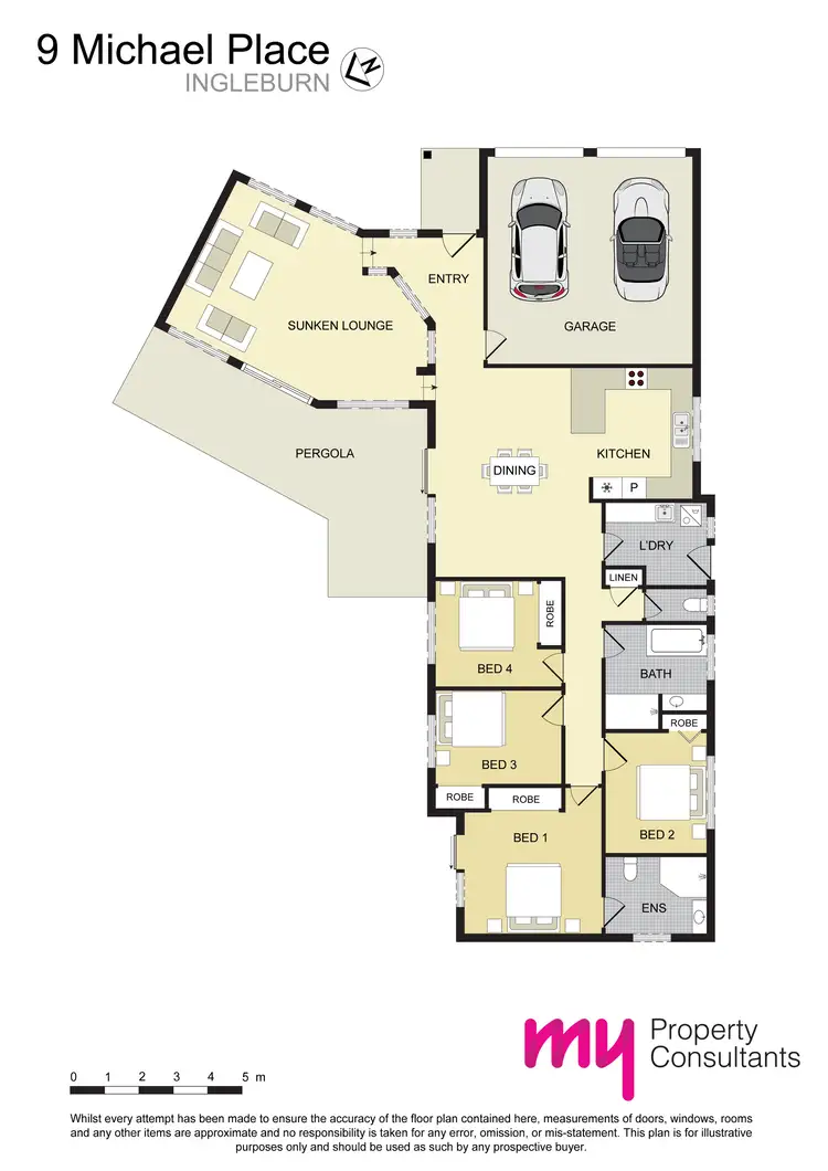Floorplan of Homely house listing, 9 Michael Place, Ingleburn NSW 2565