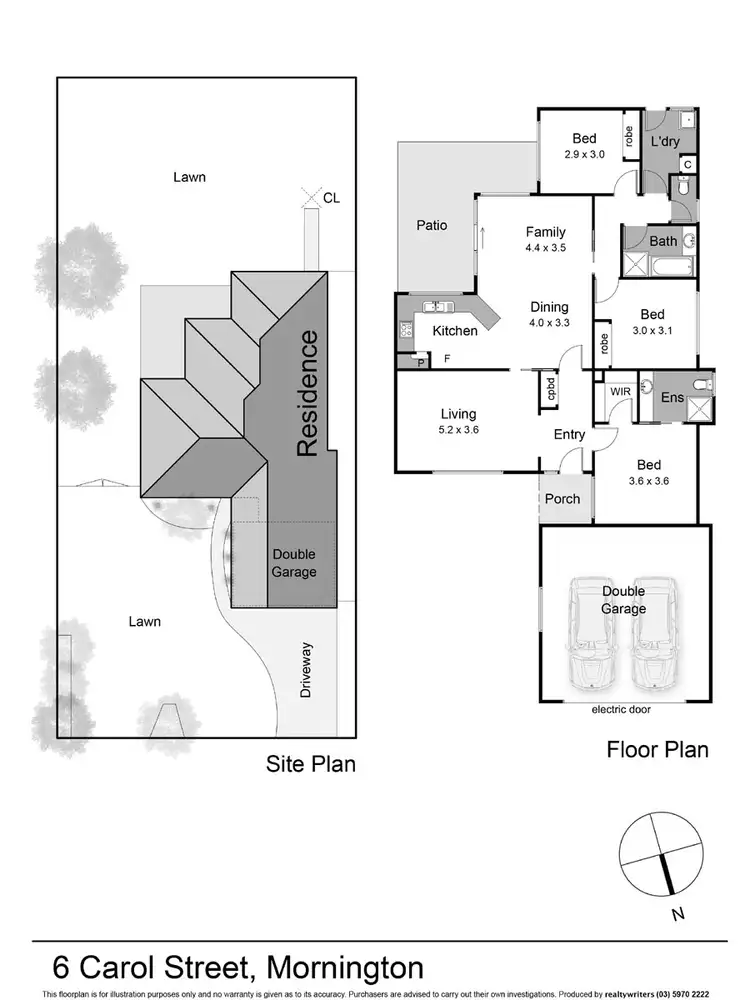 Floorplan of Homely house listing, 6 Carol Street, Mornington VIC 3931
