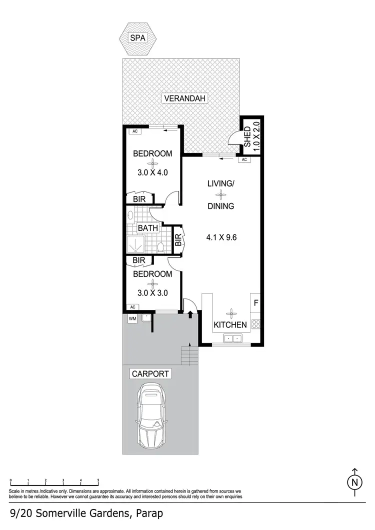 Floorplan of Homely apartment listing, 9/20 Somerville Gardens, Parap NT 820