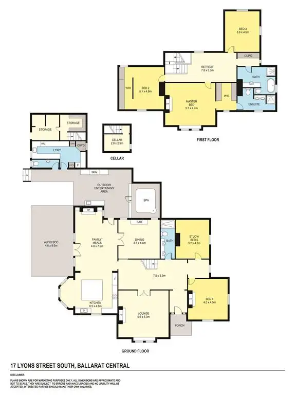 Floorplan of Homely house listing, 17 Lyons Street South, Ballarat Central VIC 3350