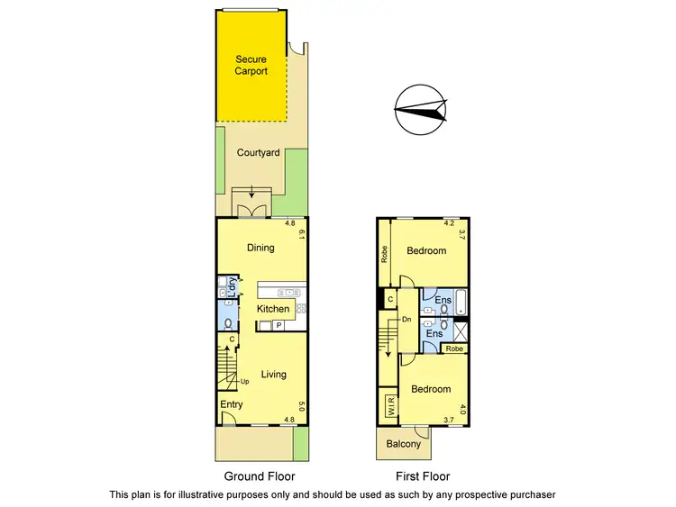 Floorplan of Homely townhouse listing, 9/40 Springthorpe Boulevard, Macleod VIC 3085